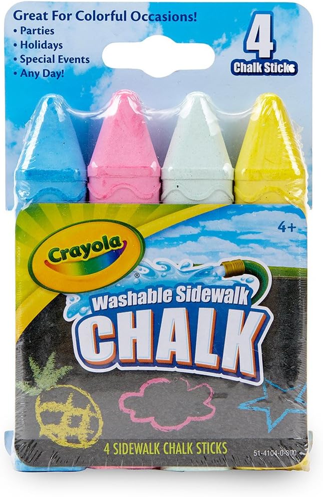 Crayola Washable Sidewalk Chalk, 4 count-071662241049-LR-355012-1-LR eShop