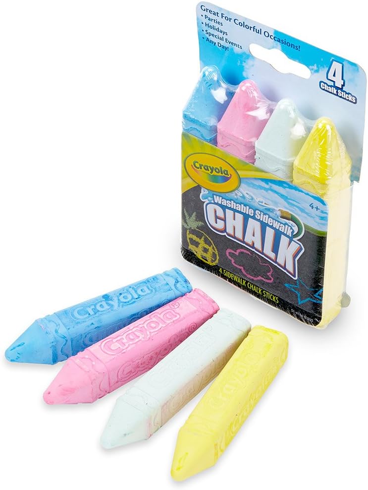 Crayola Washable Sidewalk Chalk, 4 count-071662241049-LR-355012-3-LR eShop