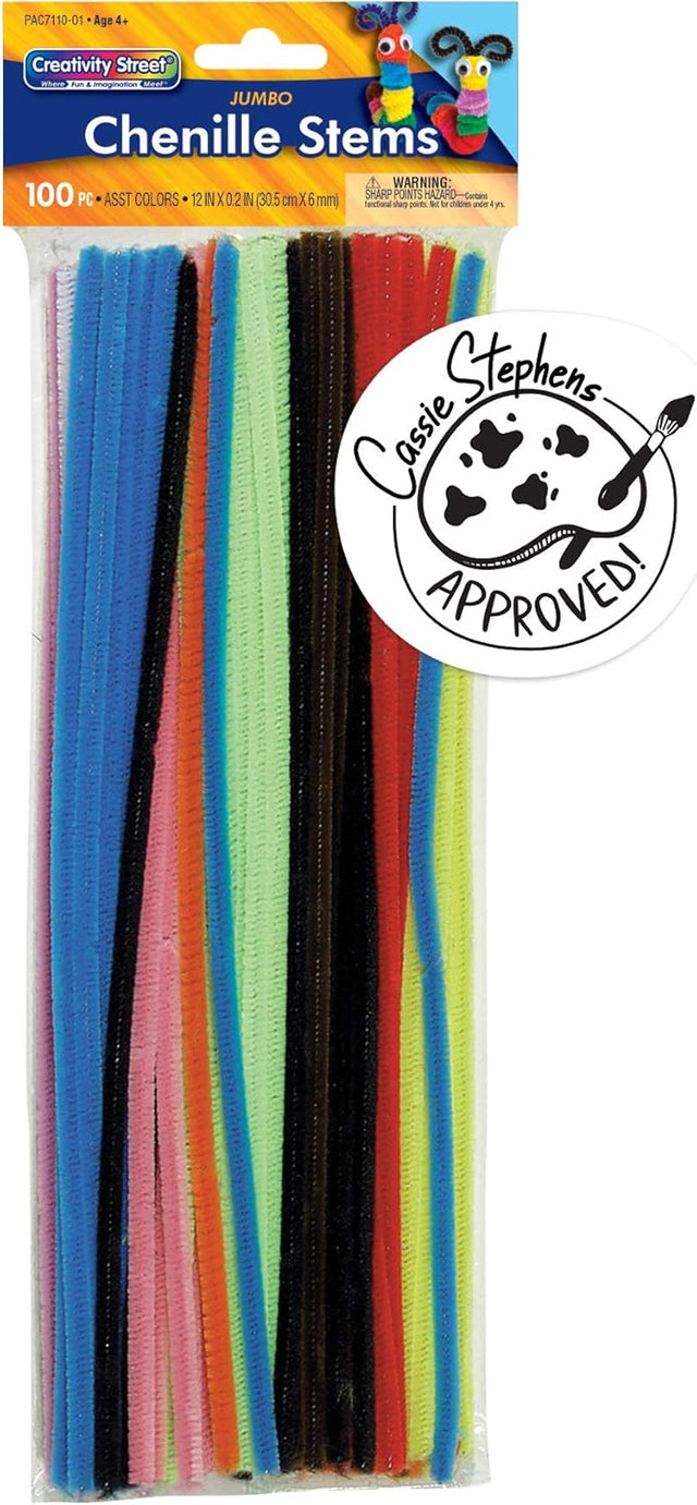 Creativity Street Jumbo Chenille Stems - Assorted, 100 count-021196711013-LR-354338-1-LR eShop