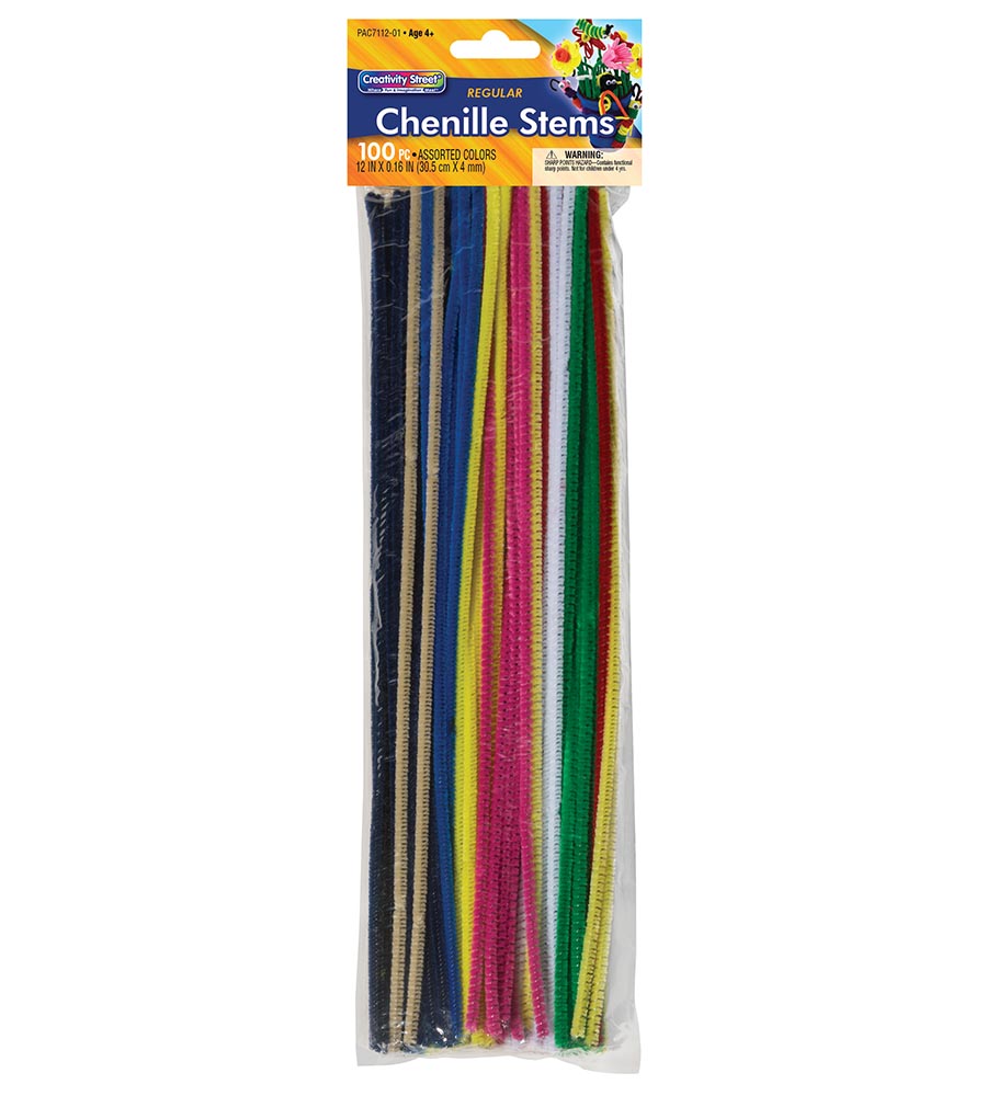 Creativity Street Regular Chenille Stems - Assorted, 100 count-021196711211-LR-146786-1-LR eShop