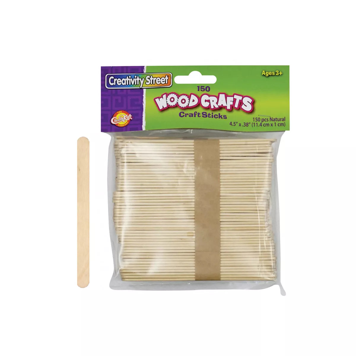 Creativity Street Wood Craft Sticks - Natural, 150 count-021196367517-LR-354337-1-LR eShop