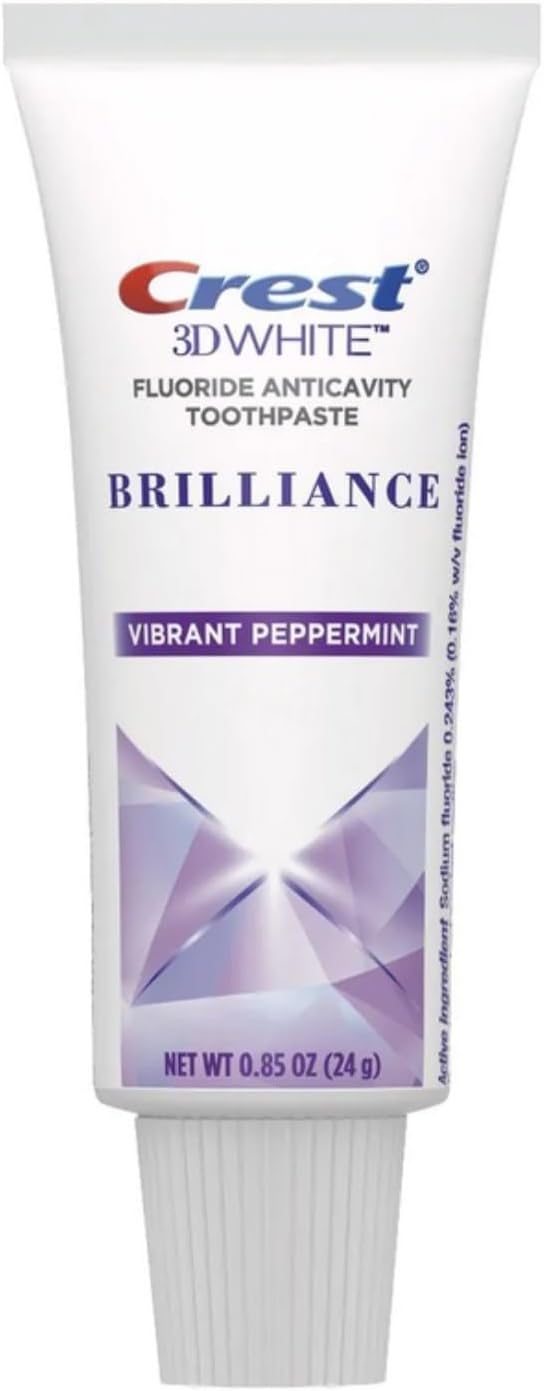 Crest 3D White Fluoride Anticavity Toothpaste Brilliance - Vibrant Peppermint, 0.85 oz-037000926924-LR-352754-2-LR eShop
