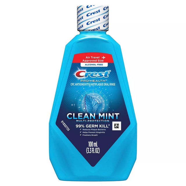 Crest Pro-Health Multi Protection Alcohol Free Mouthwash - Clean Mint, 3.3 oz-037000736394-LR-351319-1-LR eShop