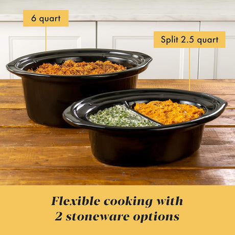 Crock-Pot Choose-a-Crock Double Slow Cooker and Food Warmer, 6 Quart and Split 2.5 Quart-053891145084-LR-344081-2-LR eShop