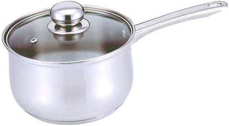 Culinary Edge Stainless Steel Saucepan with Glass Cover, 1 Quart-680863021017-LR-229989-1-LR eShop