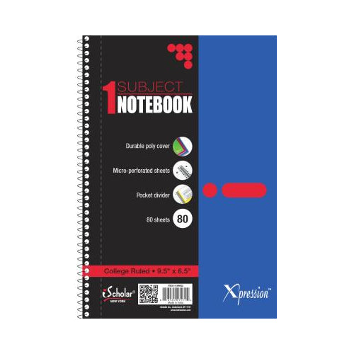 iScholar Xpression 1 Subject Notebook Durable Poly Cover