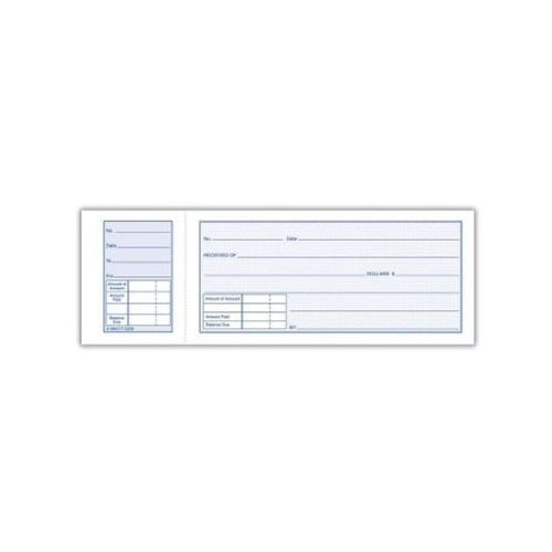 Adams Money Receipt Book, 1-Part with tear-off stub,  5 15/16in. x 2 3/4in 50 Sheets