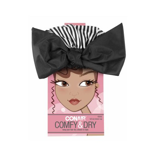 Conair Comfy & Dry Shower Cap with Bow, 1.0 CT