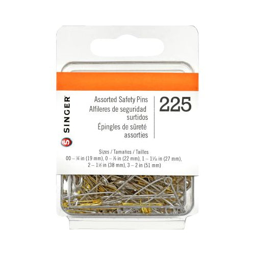 SINGER Assorted Safety Pins, 225CT