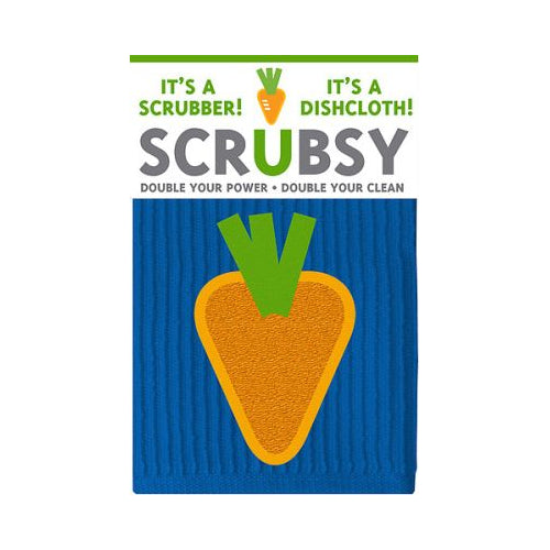 MUkitchen Scrubsy 12"x12" 100% Cotton Dishcloth & Scrubber - Carrot