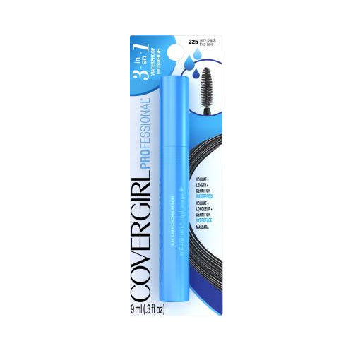 PROFESSIONAL 3-IN-1 Water Proof Mascara VERY BLACK 9 ML (.3 FL OZ LIQ.)