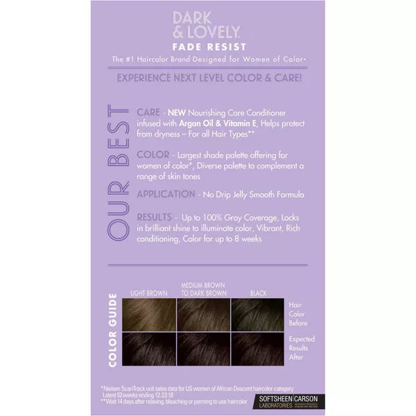 Dark & Lovely Fade Resist Rich Conditioning Hair Color - 401 Natural Black-072790003721-LR-224348-3-LR eShop