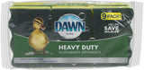 Dawn Heavy Duty Kitchen Dish Sponges, Green/Yellow (Pack of 9)-011171380617-LR-357414-1-LR eShop