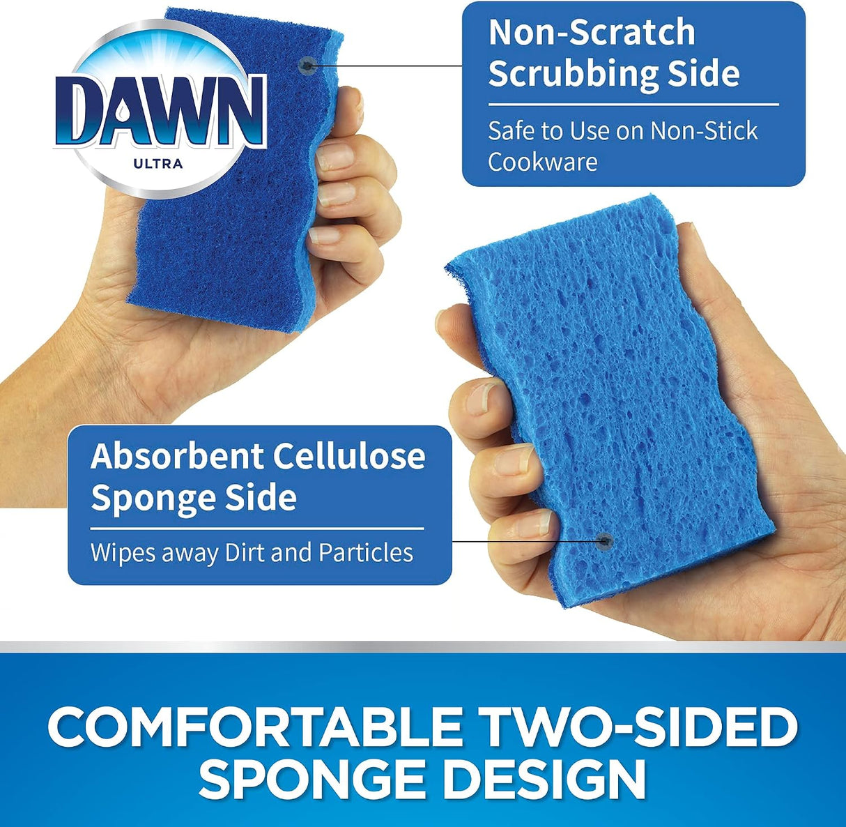 Dawn Non-Scratch Kitchen Dish Sponges, 9pk-011171380648-LR-337170-5-LR eShop