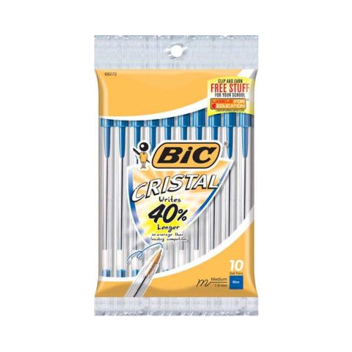 BIC SMTH MED PNT BLUE 1MM 10PK