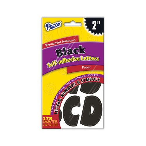 PACON ADHSV BLK LTRS 2IN 178CT