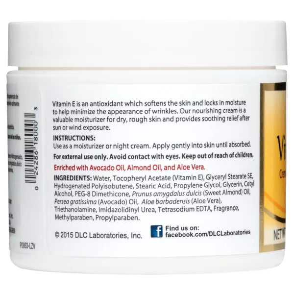 De La Cruz Moisturizing Vitamin E Cream, 4 oz-024286180003-LR-318070-2-LR eShop