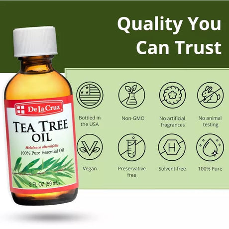 De La Cruz Tea Tree Essential Oil, 2 oz-024286152628-LR-318067-2-LR eShop