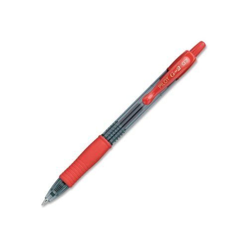 Pilot G2 Premium Refillable & Retractable Gel Pens, Fine Point (0.7mm), Red, 2 Count