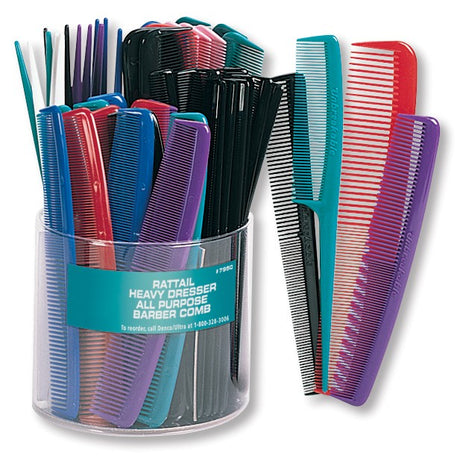 Denco Rattail Heavy Dresser All Purpose Barber Comb Drum, 60 count-042137795008-LR-366063-1-LR eShop