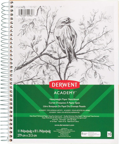 DERWENT Academy Heavyweight Sketchbook, 11" x 8.5"-043100549628-LR-330649-1-LR eShop