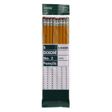 DIXON No. 2 Yellow Pencils, 8 count-072067144089-LR-254780-1-LR eShop