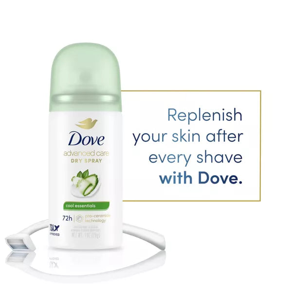 Dove Beauty Advanced Care Cool Essentials Antiperspirant & Deodorant Dry Spray, 1 oz-079400455376-LR-351334-4-LR eShop