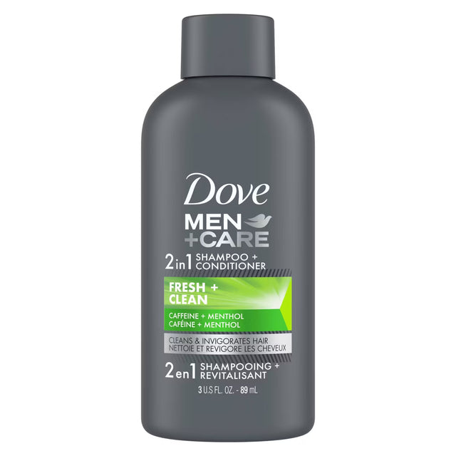 Dove Men + Care Fresh and Clean 2-in-1 Shampoo and Conditioner, 3 oz-079400473639-LR-340623-1-LR eShop