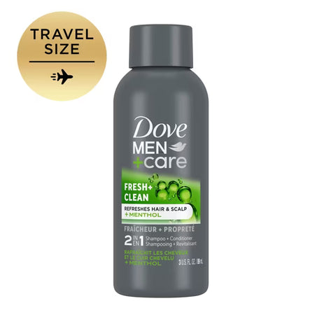 Dove Men + Care Fresh and Clean 2-in-1 Shampoo and Conditioner, 3 oz-079400473639-LR-340623-2-LR eShop