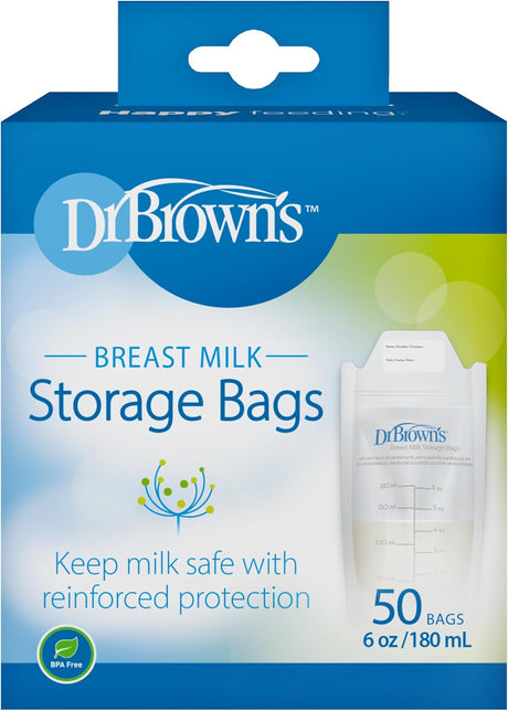 Dr Brown’s 6 oz Breast Milk Storage Bags, 50 count-851606002246-LR-355916-1-LR eShop