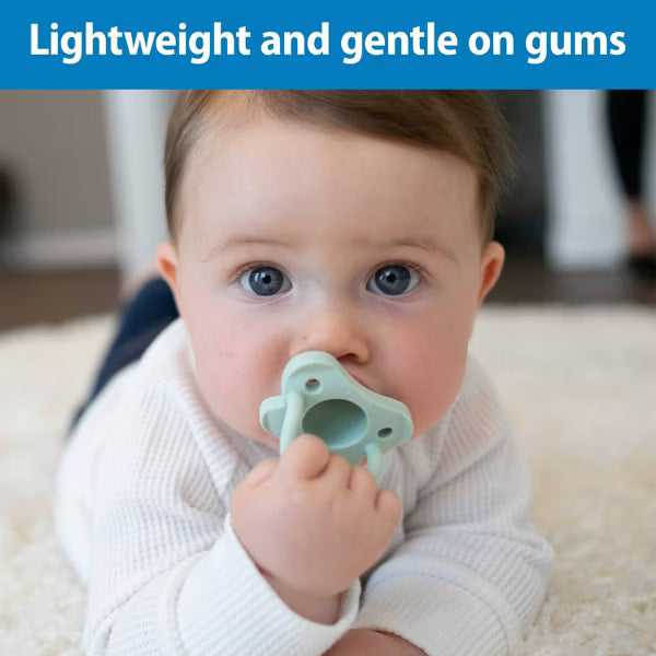 Dr Brown's HappyPaci One-Piece 100% Silicone Pacifier - 0-6 Months, 3 count-072239325520-LR-346600-4-LR eShop