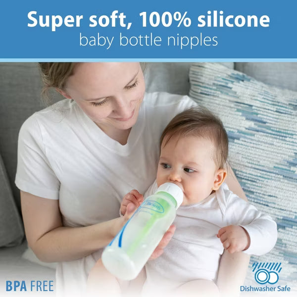 Dr Brown's Level 3 Narrow Baby Bottle Silicone Nipple - Medium-Fast Flow, 2 count-072239003329-LR-253861-8-LR eShop