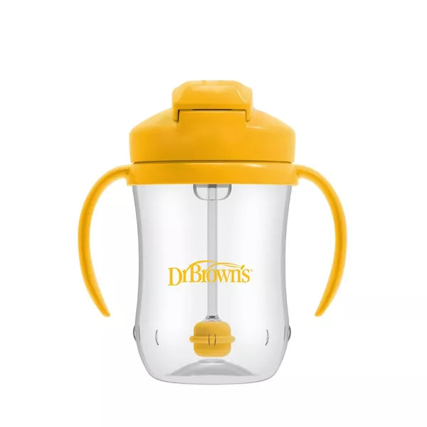 Dr Brown's Milestones Baby’s First Straw Training Cup - Yellow, 9 oz-072239327562-LR-346593-7-LR eShop