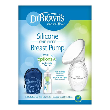 Dr Brown's Silicone Breast Pump with Anti-Colic Options Bottle and Travel Bag, 4 oz-072239316306-LR-355915-1-LR eShop