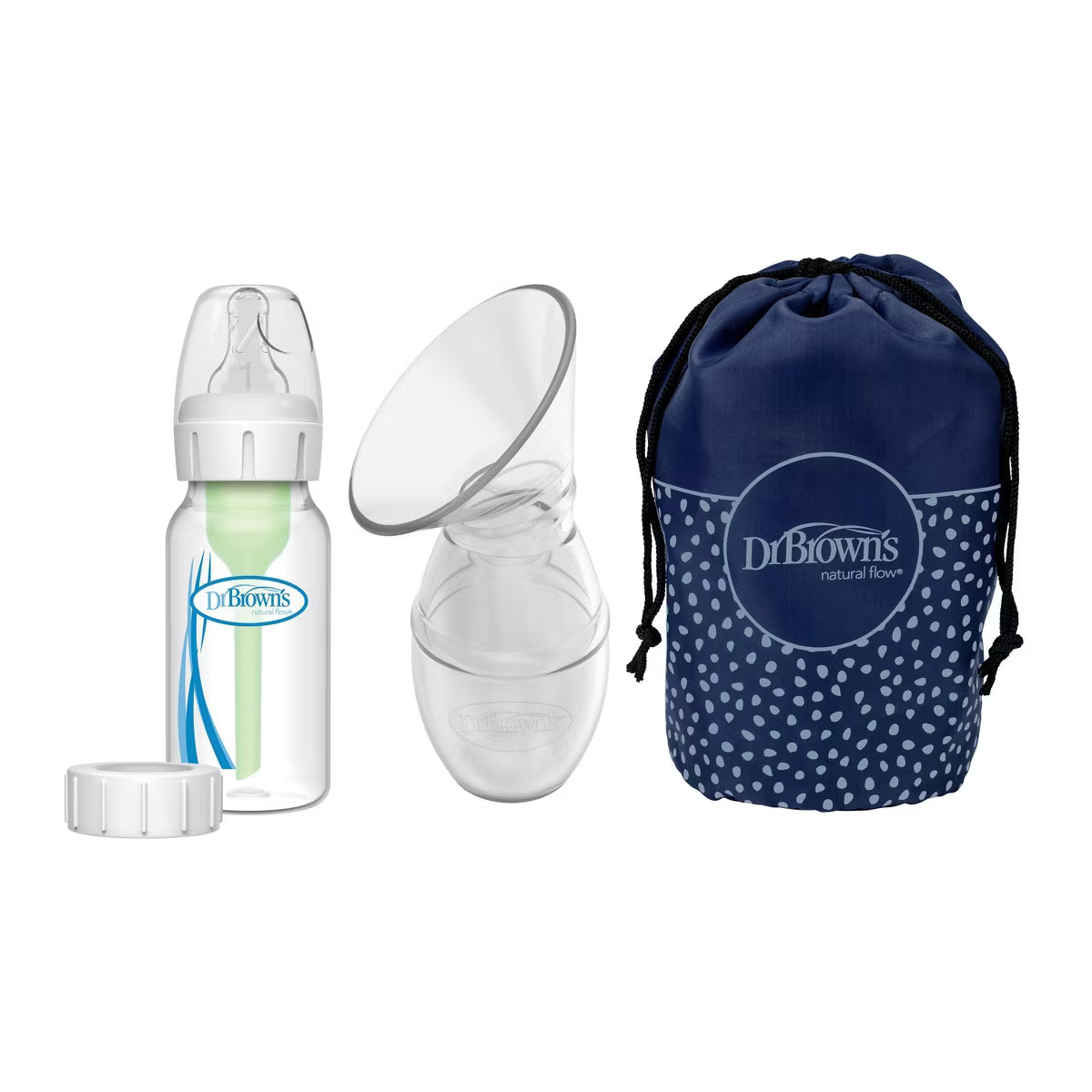Dr Brown's Silicone Breast Pump with Anti-Colic Options Bottle and Travel Bag, 4 oz-072239316306-LR-355915-2-LR eShop