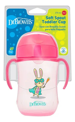 Dr Brown’s Soft Spout Toddler Cup - Pink, 9 oz-072239322161-LR-346596-1-LR eShop