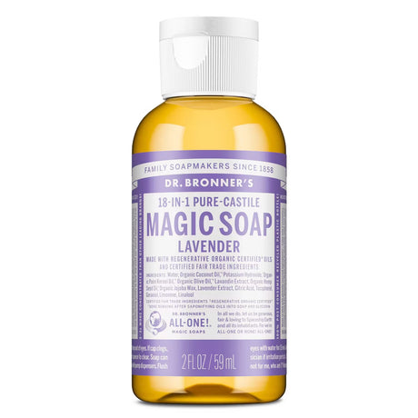 DR. BRONNER'S Magic Pure Castile Liquid Soap - Lavender, 2 oz-018787774021-LR-310920-1-LR eShop