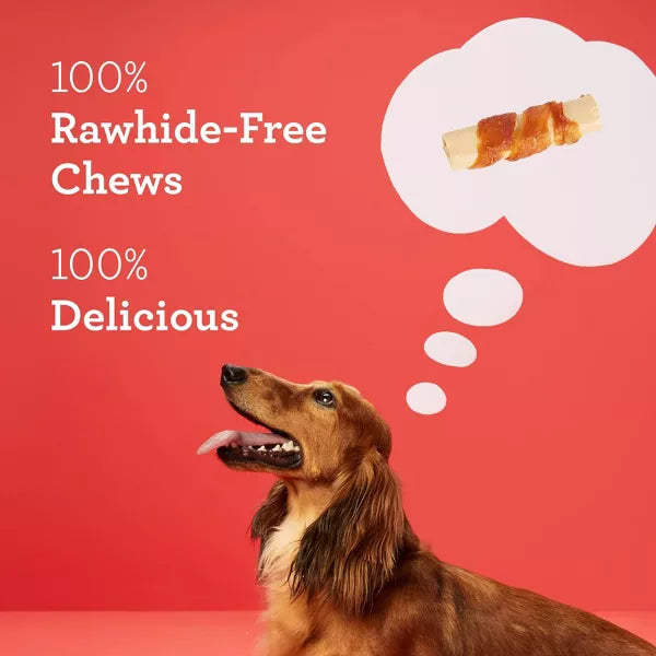 DreamBone Rawhide Free Dog Treats Mini Real Chicken Wrapped Chews, 15 count-810833028566-LR-330424-5-LR eShop
