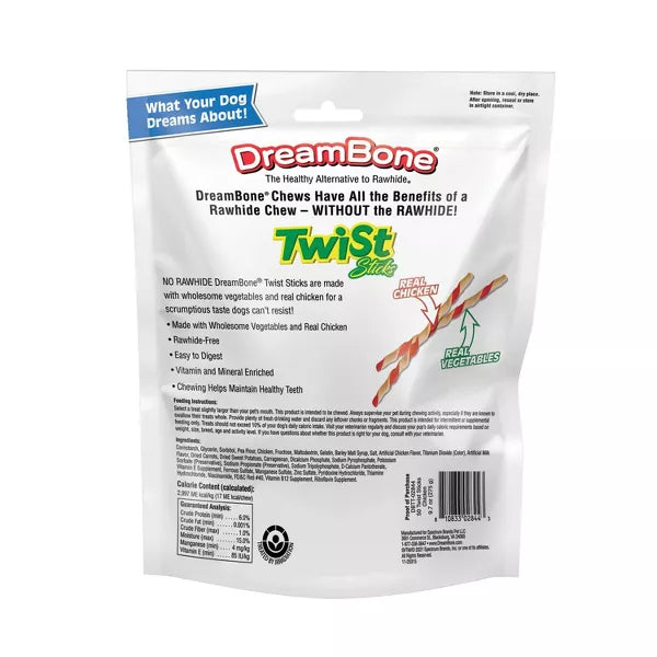DreamBone Twist Sticks with Chicken Dog Treats, 50 pack-810833028443-LR-330425-2-LR eShop