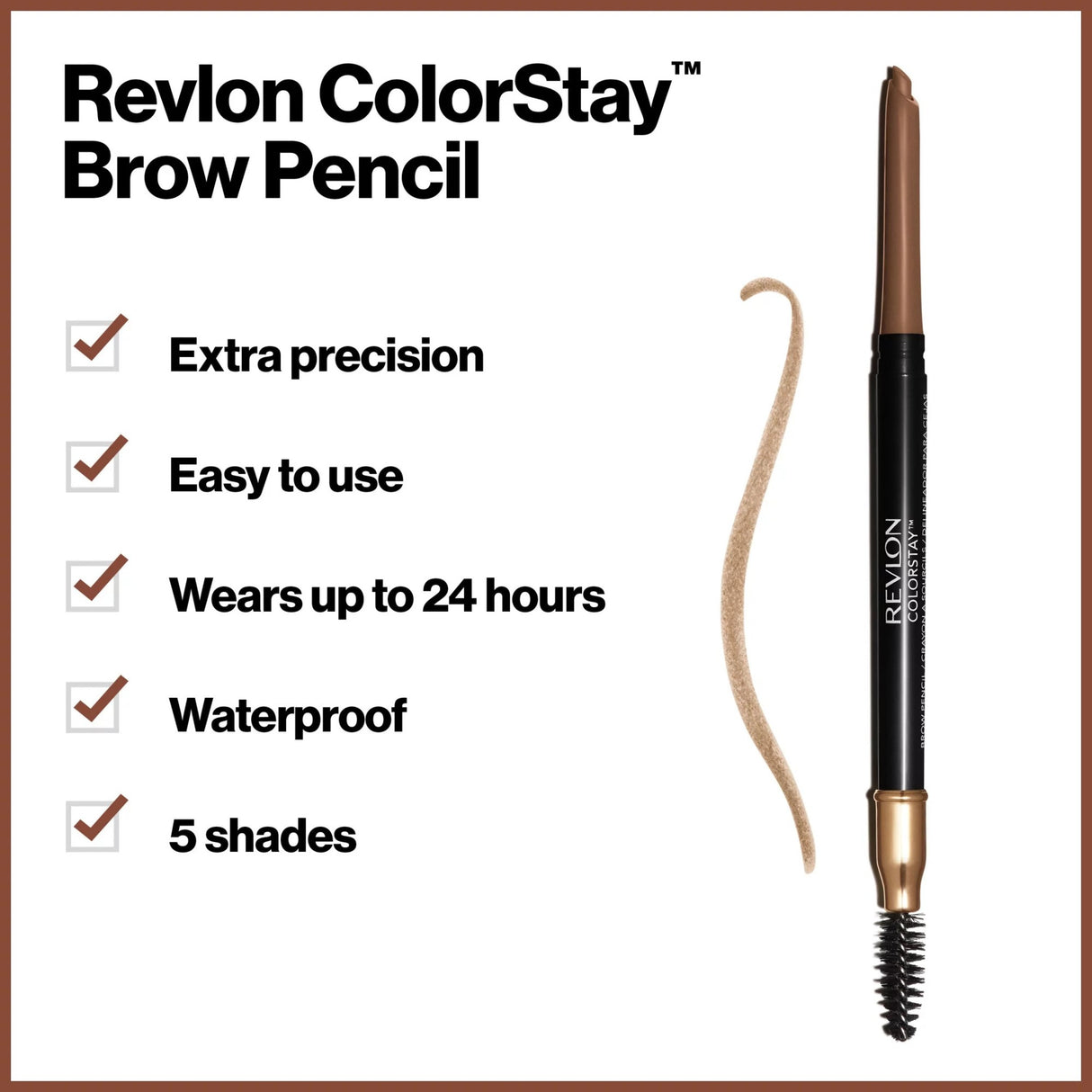 Revlon Colorstay Brow Pencil, 210 Soft Brown