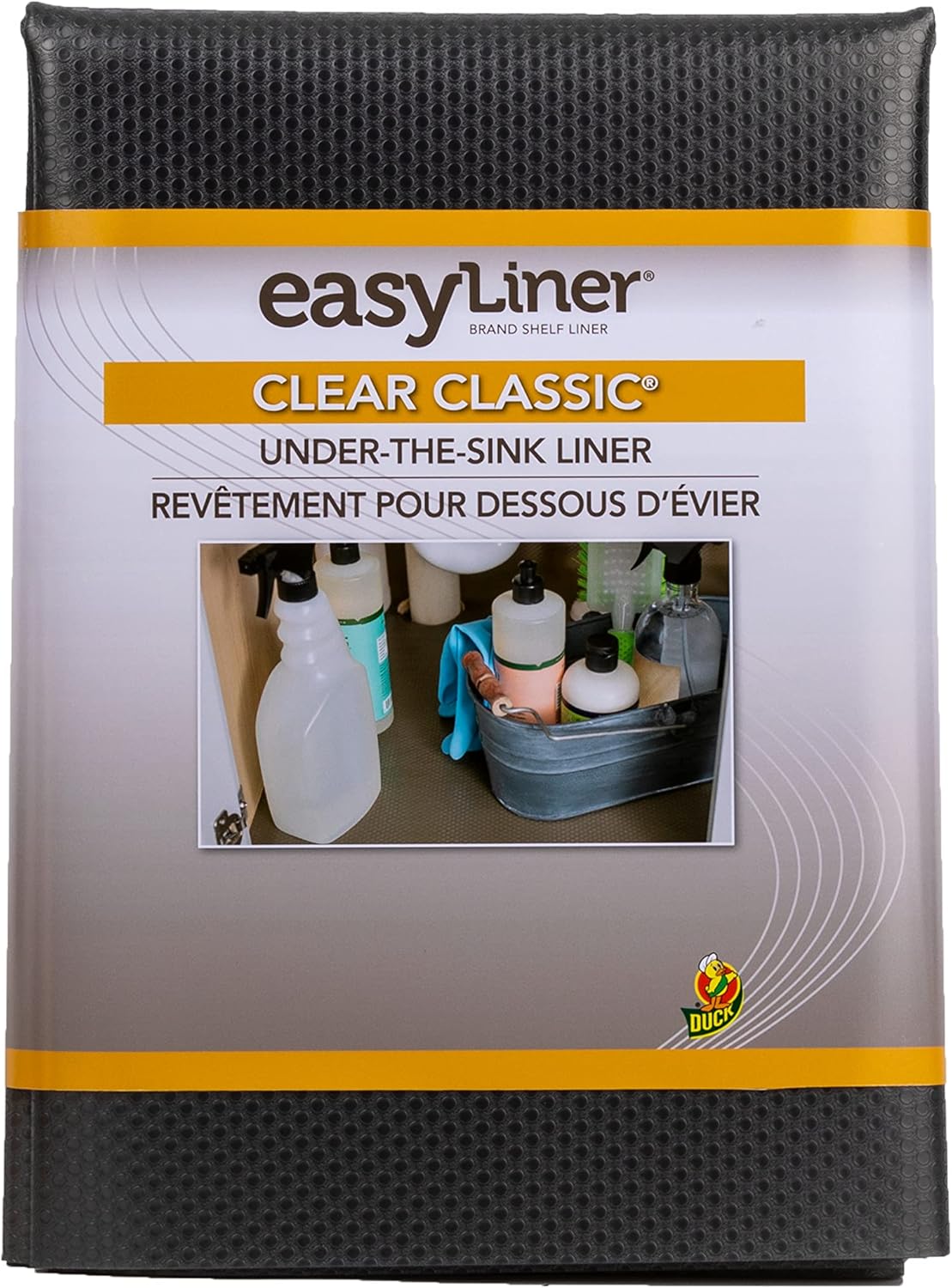 DUCK EasyLiner Clear Classic Under The Sink Shelf Liner - Black, 24" x 4'-075353974476-LR-341209-1-LR eShop