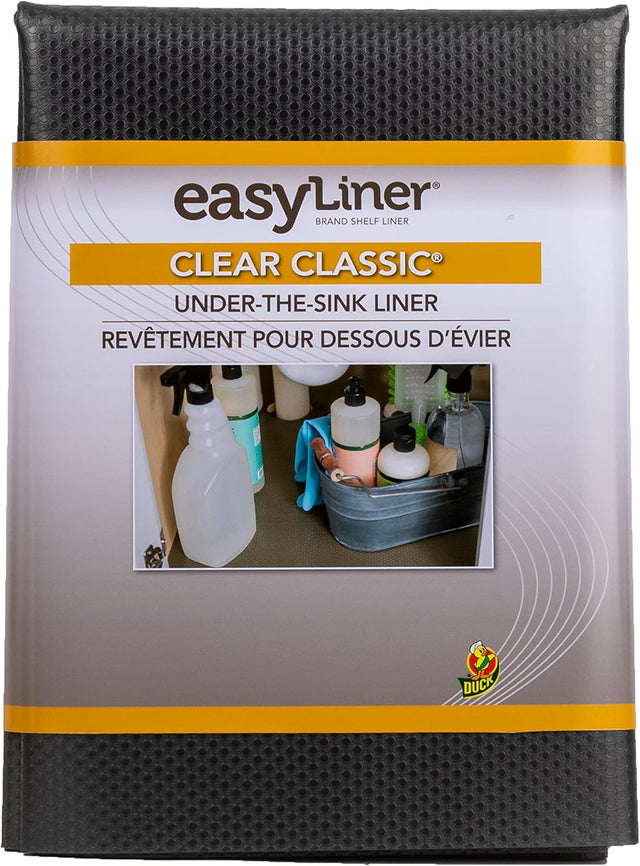 DUCK EasyLiner Clear Classic Under The Sink Shelf Liner - Black, 24" x 4'-075353974476-LR-341209-1-LR eShop