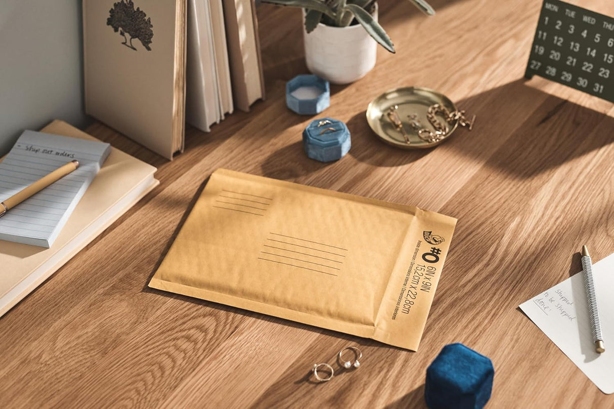 DUCK Kraft Bubble Mailer Size #0 - Manila, 6" x 9"-075353414040-LR-349748-4-LR eShop