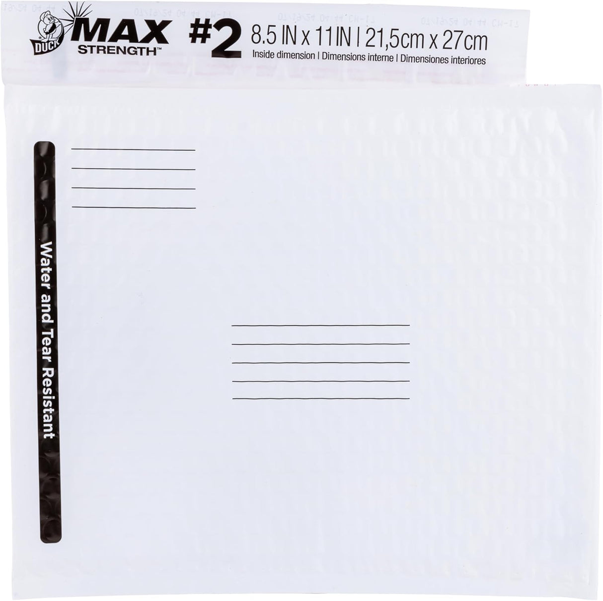 Duck Max Poly Bubble Mailer Size#2 - White, 8.5" x 11"-075353147412-LR-349747-1-LR eShop