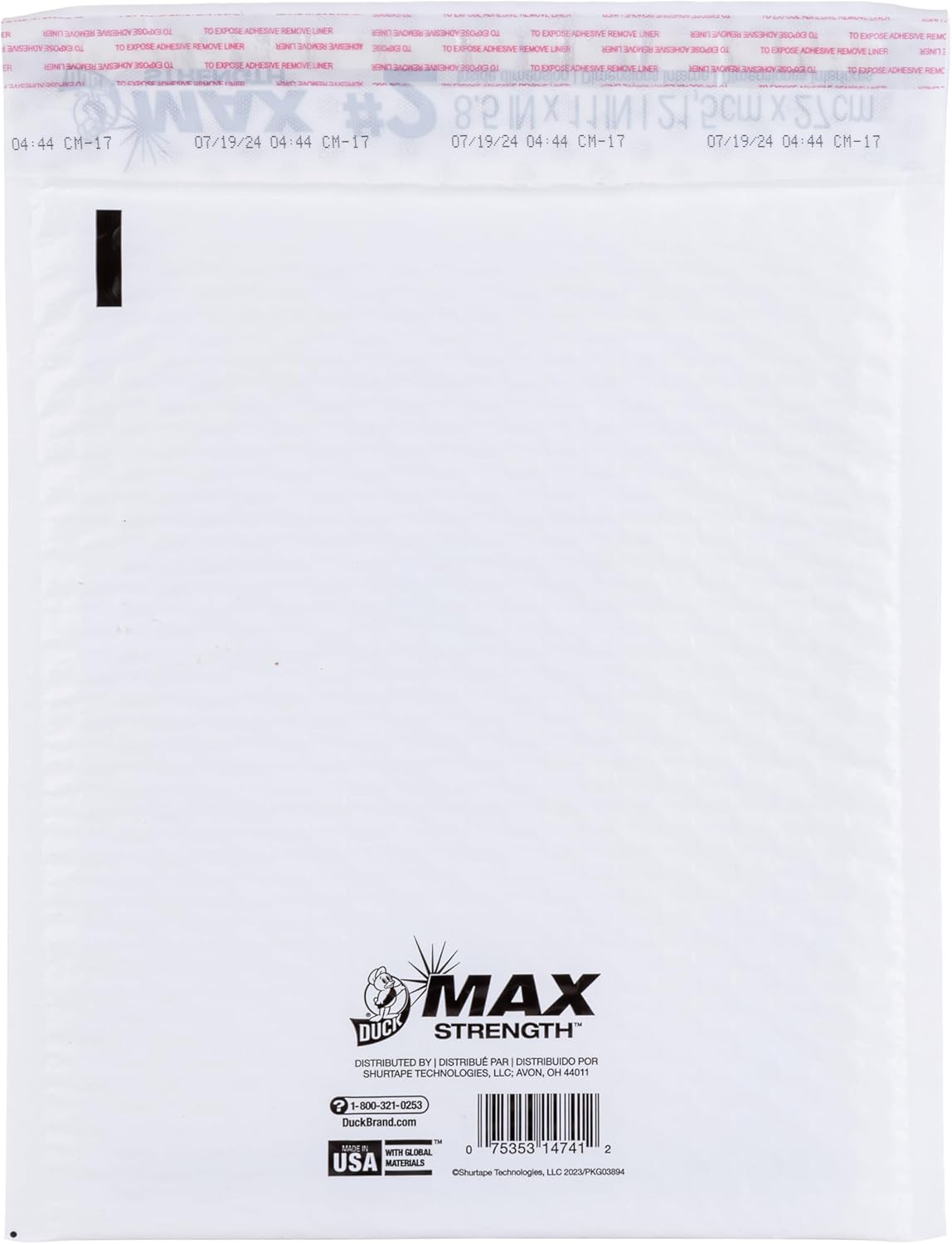 Duck Max Poly Bubble Mailer Size#2 - White, 8.5" x 11"-075353147412-LR-349747-2-LR eShop