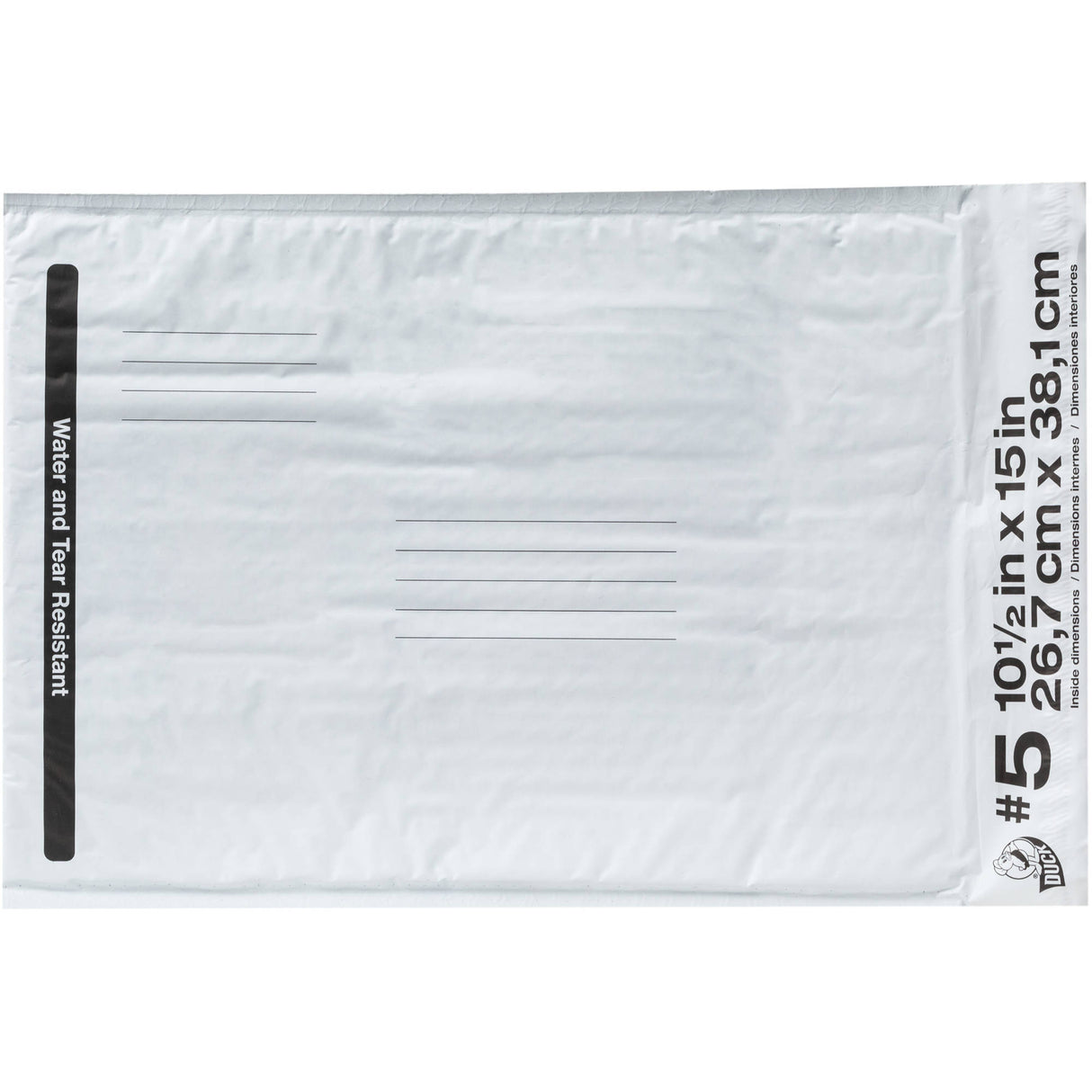 Duck Max Strength Bubble Mailer Size #5 - White, 10.5" x 15"-075353147429-LR-349746-1-LR eShop