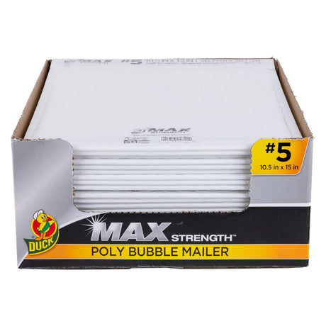 Duck Max Strength Bubble Mailer Size #5 - White, 10.5" x 15"-075353147429-LR-349746-2-LR eShop
