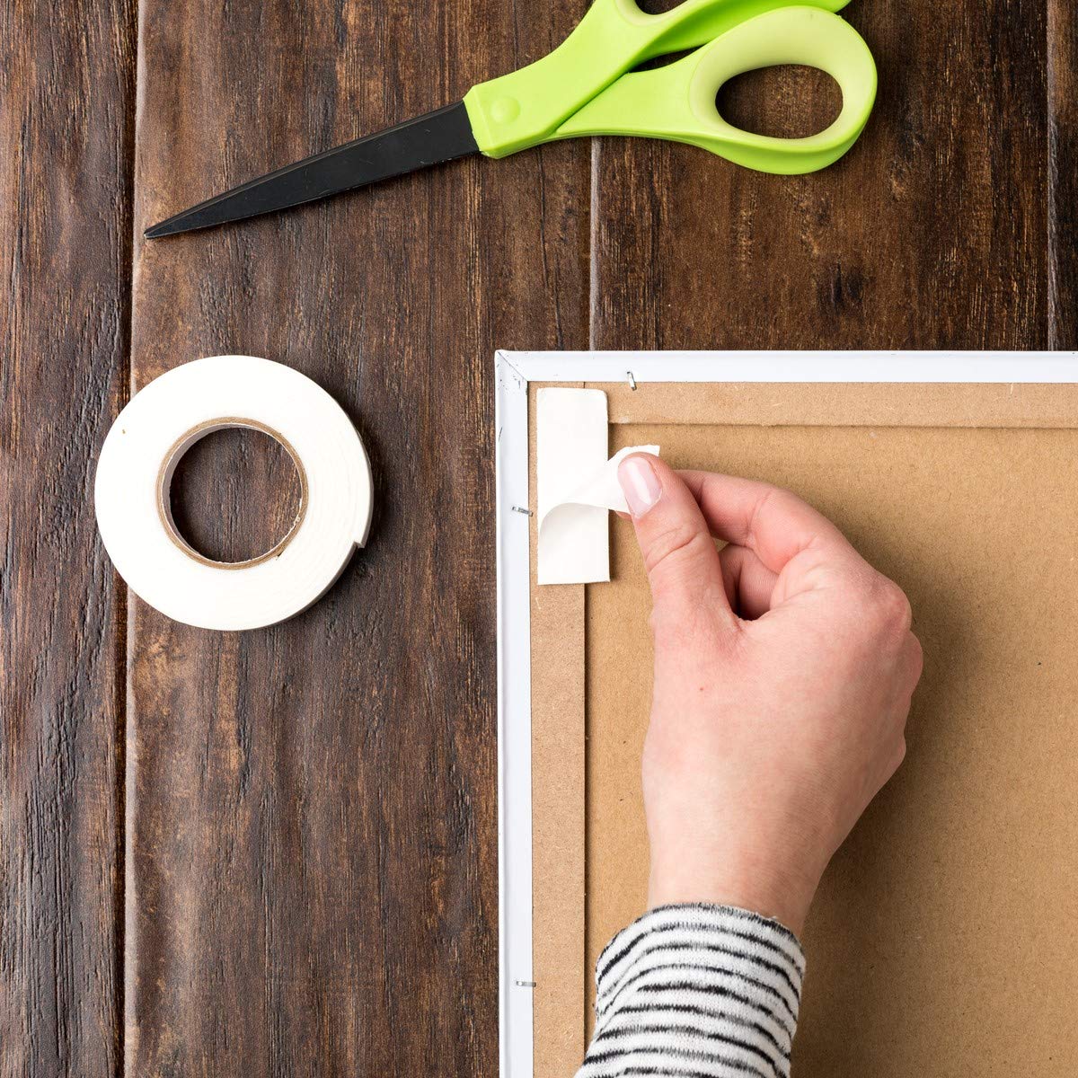 DUCK Permanent Mounting Tape - White, 0.75" x 60"-075353015049-LR-218714-3-LR eShop