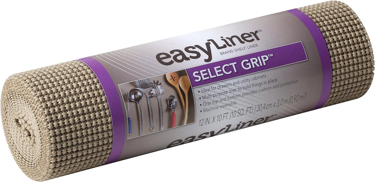 DUCK Select Grip EasyLiner Shelf and Drawer Liner - Taupe, 12" x 10'-075353262672-LR-272160-1-LR eShop