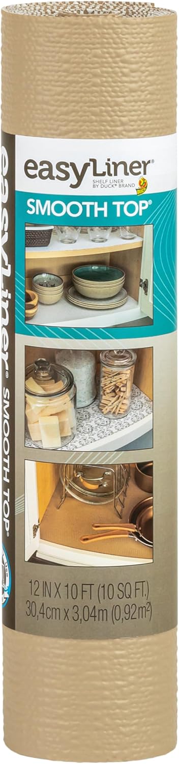 DUCK Smooth Top EasyLiner Shelf and Drawer Liner - Taupe, 12" x 10'-075353224182-LR-272163-3-LR eShop